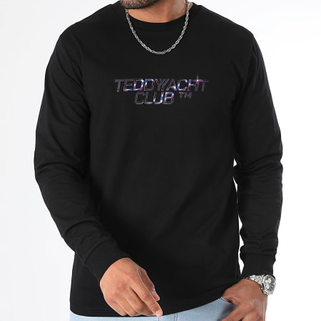 Teddy Yacht Club - Tee Shirt Manches Longues Retro Futur Noir