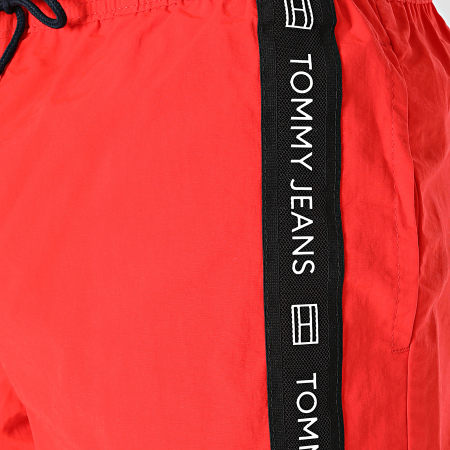 Tommy Jeans - Pantaloncini da bagno medi con coulisse laterale 3142 Rosso