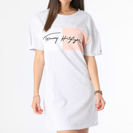 Tommy Jeans - Vestido camisero oversize para mujer 4969 Heather Grey