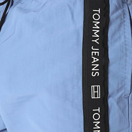 Tommy Jeans - Bañador Short Mediano Cordón Cinta Lateral 3142 Azul