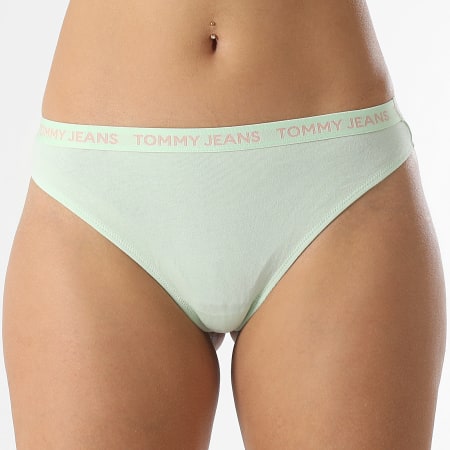 Tommy Jeans - Lot De 3 Strings Femme 5011 Vert Clair Rose Vert Kaki