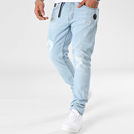 Zelys Paris - Jeans skinny con lavaggio blu