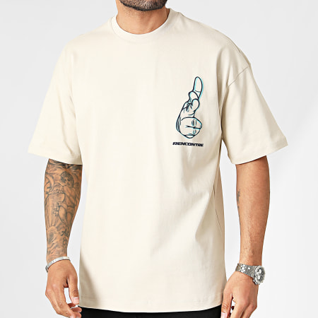 2Y Premium - Camiseta oversize beige