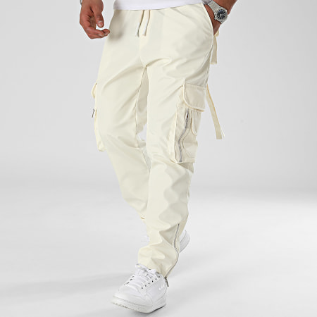 2Y Premium - Pantaloni cargo beige chiaro