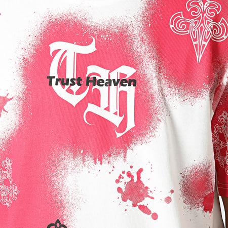 2Y Premium - Tee Shirt Oversize Large Blanc Rouge