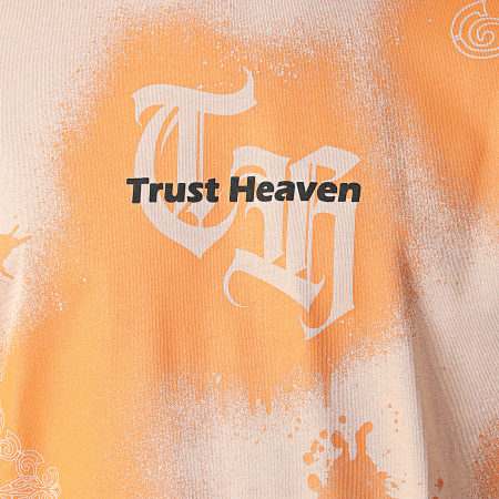 2Y Premium - Maglietta oversize grande beige arancione