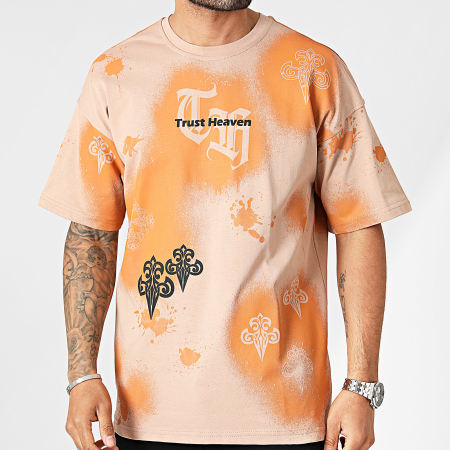 2Y Premium - Camiseta Oversize Grande Beige Naranja