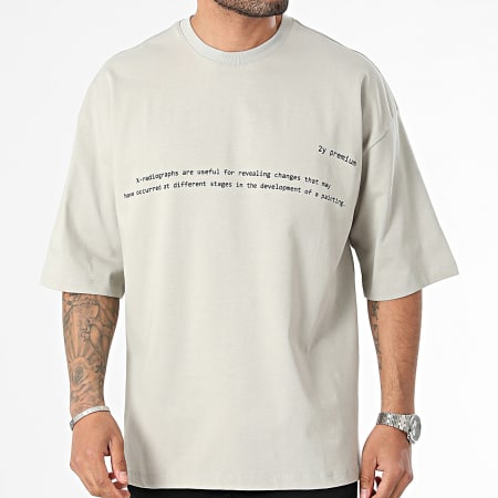 2Y Premium - Tee Shirt Oversize Gris Clair