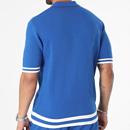 2Y Premium - Ensemble Polo Manches Courtes Et Short Jogging Bleu Roi Blanc