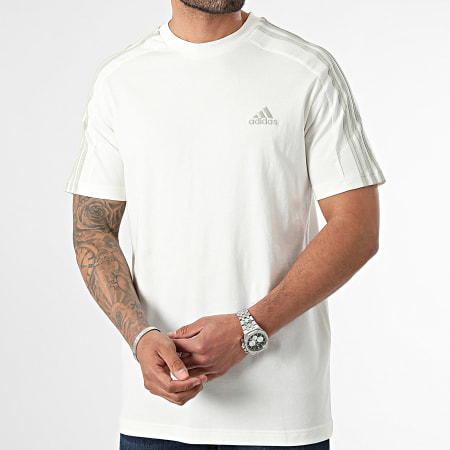 Adidas Performance - Camiseta de rayas IS1337 Beige claro