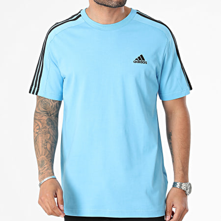 Adidas Performance - Camiseta a rayas IS1338 Azul Negro