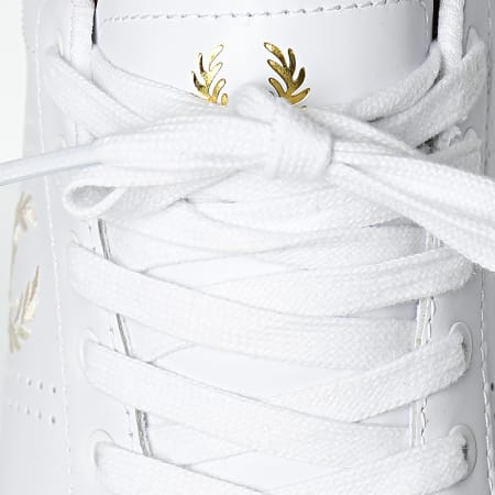 Fred Perry - B721 Pelle Spugna B6333 T33 Bianco Porcellana Sneakers