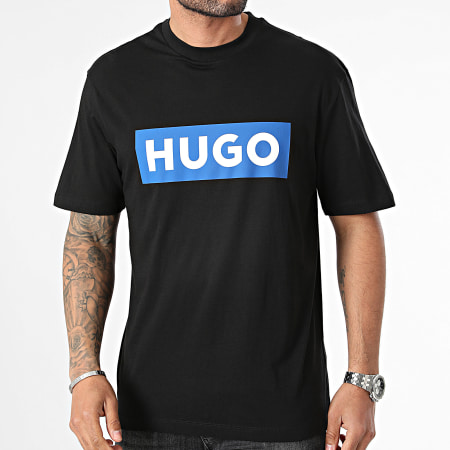 Hugo Blue - Tee Shirt Nico 50522376 Noir Bleu Roi Blanc