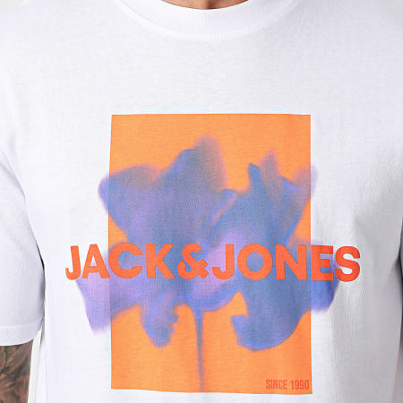 Jack And Jones - Florals Tee Shirt Blanco