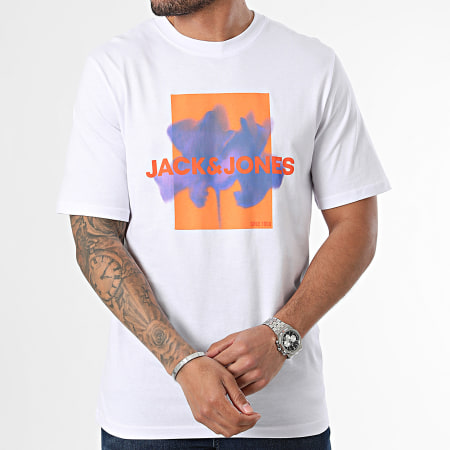 Jack And Jones - Tee Shirt Florals Blanc