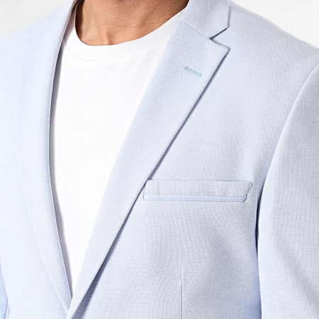 Mackten - Giacca blazer slim fit blu chiaro