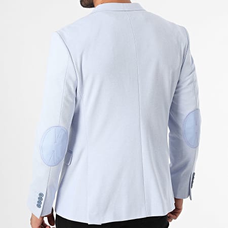 Mackten - Giacca blazer slim fit blu chiaro