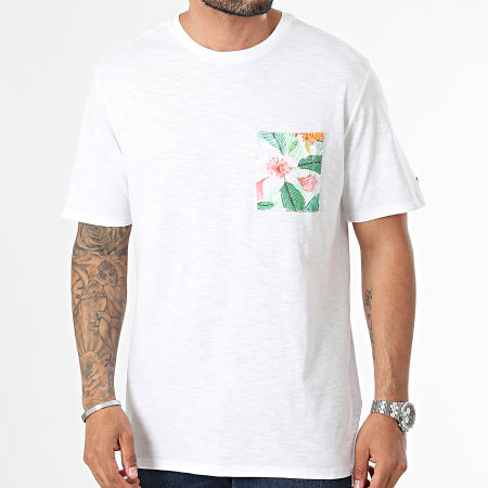Guess - Camiseta Bolsillo F4GI06-K6XN4 Blanco Brezo Floral