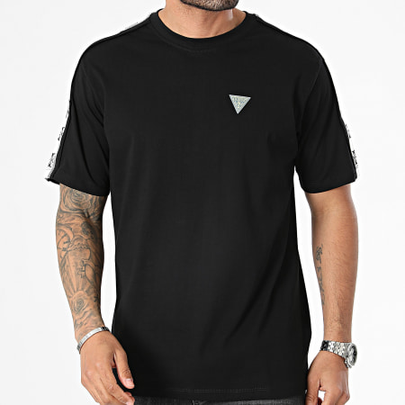 Guess - Camiseta a rayas Z4GI12-I3Z14 Negro