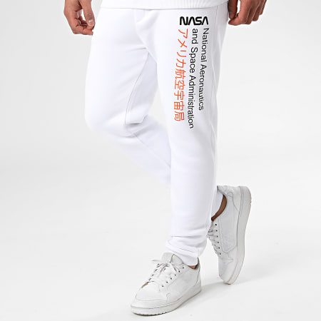 NASA - Admin 2 Set di pantaloni da jogging e felpa con cappuccio bianco arancio nero