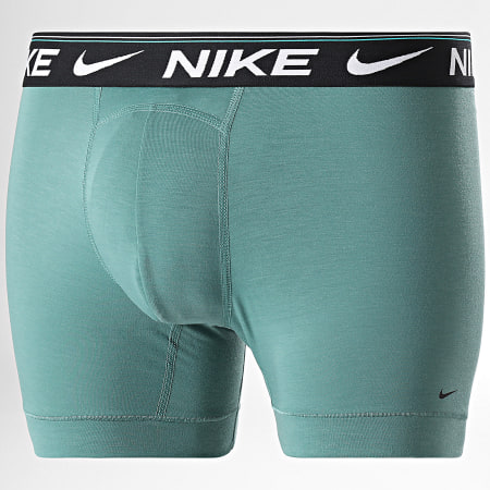 Nike - Lot De 3 Boxers KE1257 Turquoise Vert Kaki Gris Anthracite