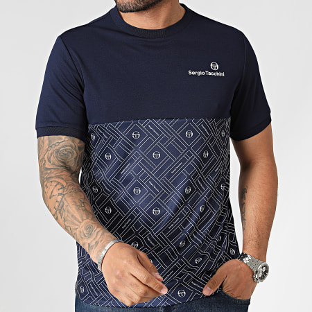 Sergio Tacchini - Labirinto Camiseta 40467 Azul Marino