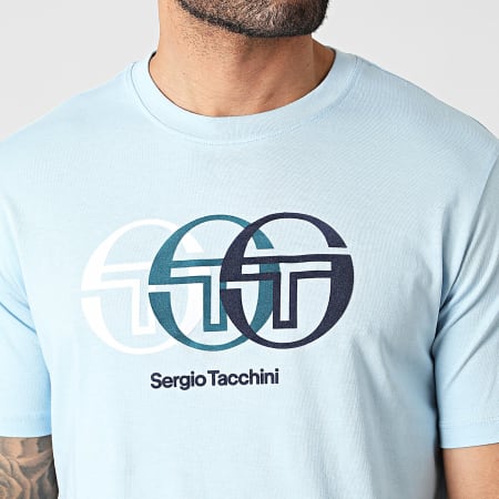 Sergio Tacchini - Tee Shirt Triade 40518 Bleu Clair