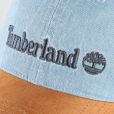 Timberland - Cappello in denim A2Q28 Blu Denim Cammello