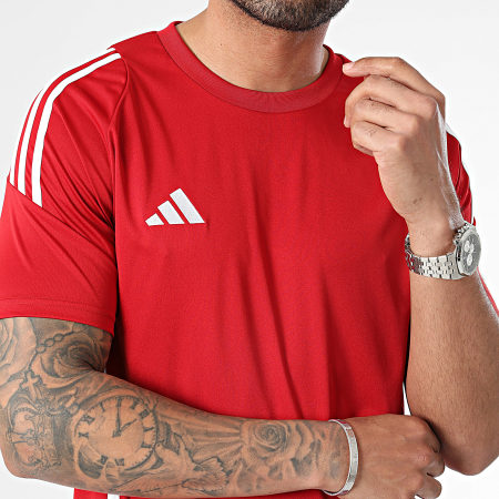 Adidas Performance - Tiro24 IS1016 Camiseta de rayas rojas y blancas