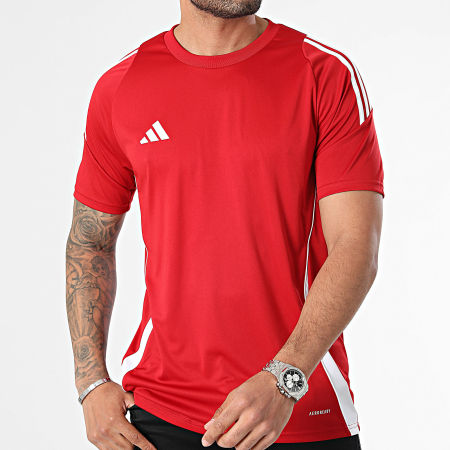 Adidas Performance - Tiro24 IS1016 Camiseta de rayas rojas y blancas