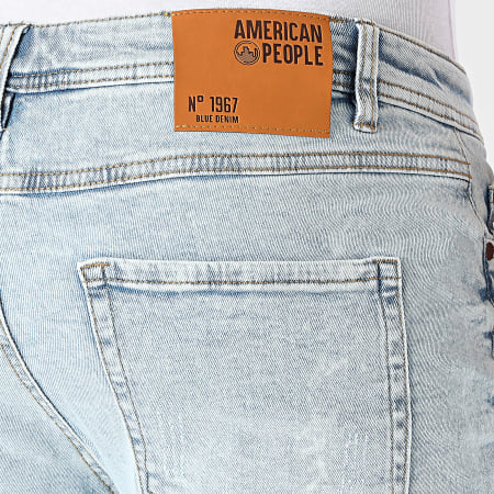 American People - Pantaloncini Boost Jean 116-17 Denim blu