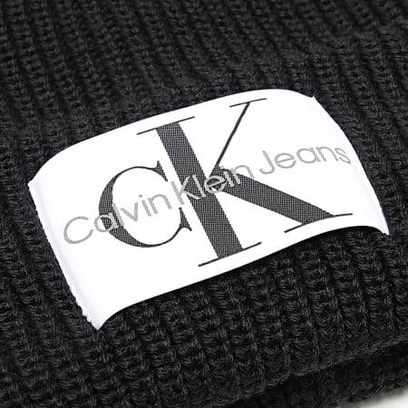 Calvin Klein - Bonnet Monologo Patch Beanie 6242 Noir