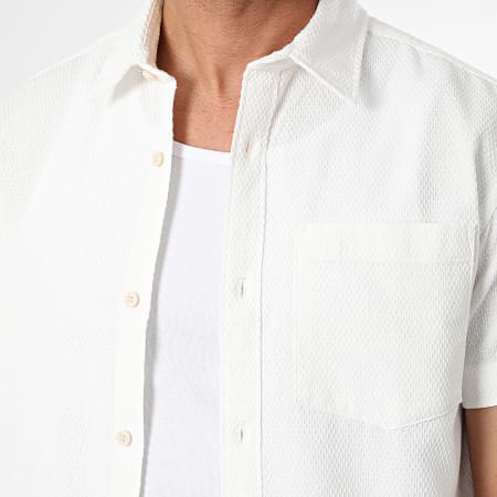 Jack And Jones - Chemise Manches Courtes Tampa Dobby Blanc