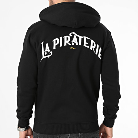 La Piraterie - La Piraterie Hooded Zip Sweat Top Zwart