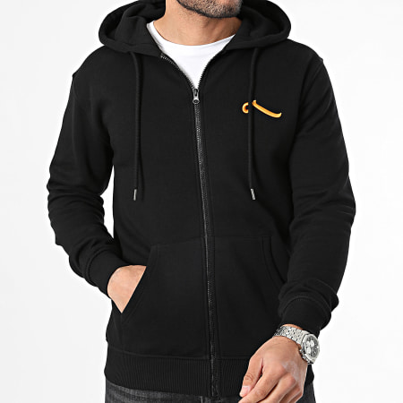 La Piraterie - La Piraterie Hooded Zip Sweat Top Zwart