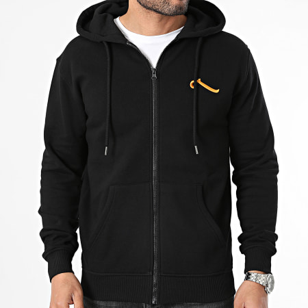 La Piraterie - La Piraterie Hooded Zip Sweat Top Zwart