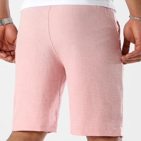 LBO - Pantalones cortos efecto lino 1174 Rosa