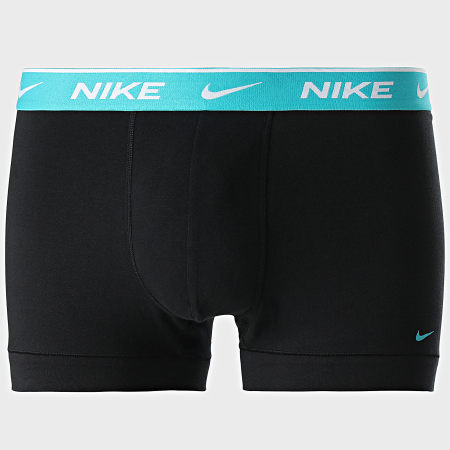 Nike - Lot De 3 Boxers Every Cotton Stretch KE1008 Noir Violet Vert Turquoise
