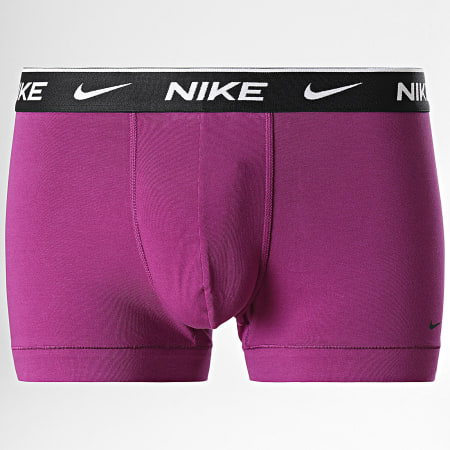 Nike - Lot De 3 Boxers Every Cotton Stretch KE1008 Violet Vert Turquoise