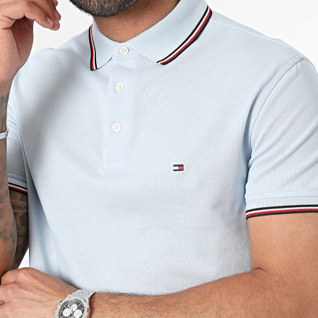 Tommy Hilfiger - Polo Manches Courtes Slim Tipped 0750 Blanc