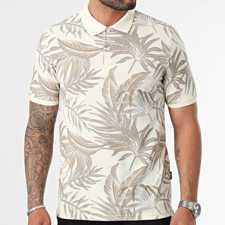 Only And Sons - Polo de manga corta Kash Beige Floral