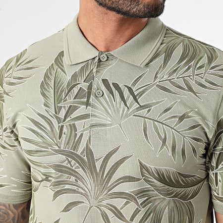 Only And Sons - Polo de manga corta Kash Verde Caqui Floral