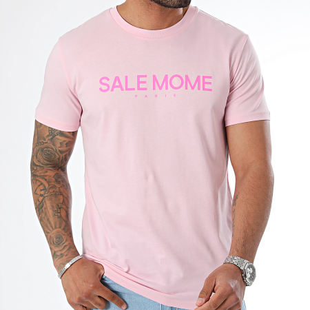 Sale Môme Paris - Tee Shirt Poisson D'Avril Rose Rose Fluo