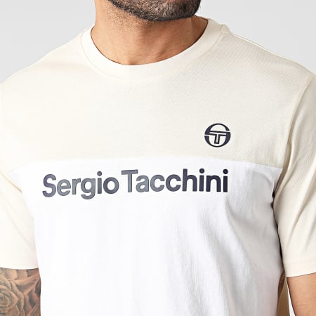 Sergio Tacchini - Tee Shirt Grave 40528 Blanc Beige