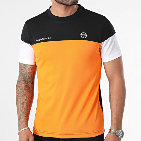 Sergio Tacchini - Prave Camiseta 40529 Negro Naranja