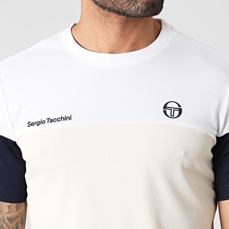 Sergio Tacchini - Prave Camiseta 40529 Beige Blanco
