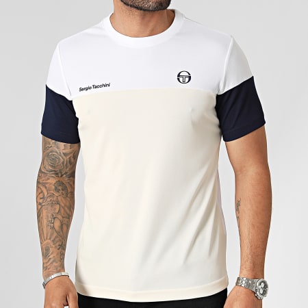 Sergio Tacchini - Prave Camiseta 40529 Beige Blanco