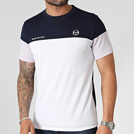 Sergio Tacchini - Prave Tee Shirt 40529 Bianco Blu Navy