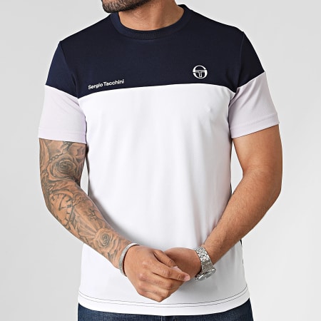 Sergio Tacchini - Prave Camiseta 40529 Blanco Azul Marino