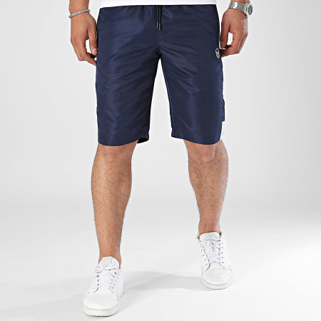 Sergio Tacchini - Geometrica 40628 Pantalones cortos de jogging azul marino